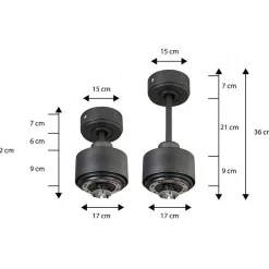 Latino - un super destratificateur et un ventilateur avec lumière, moteur DC, 166 Cm pales bois , thermostat, Wifi