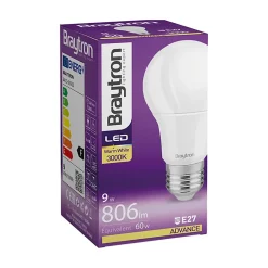 Le lot de 10 ampoules LED A60 9W (Eq. 60W) E27 3000K