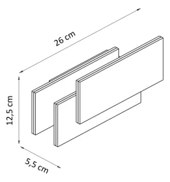 LED Applique design tripartie blanche - Trio