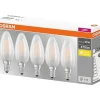 Led filament flamme dépolie 4W E14 blanc chaud boite de 5