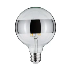LED G125 anneau réfléch 600lm E27 2700K 6,5W 230V Argent gradable