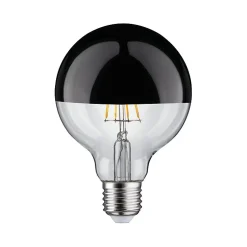 LED G95 Calotte réflectrice 600lm E27 2700K 6,5W 230V Noir Chrome gradable