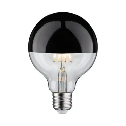 LED G95 Calotte réflectrice 600lm E27 2700K 6,5W 230V Noir Chrome gradable