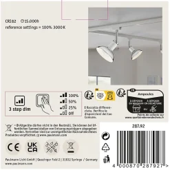 LED GU10 360lm 4,9W Blanc/Argent 3step gradable 230V