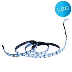 LED 'Stripe' d'environ 5 m de long, avec 2 connecteurs flexibles et bloc d'alimentation, 300 LED, bleu