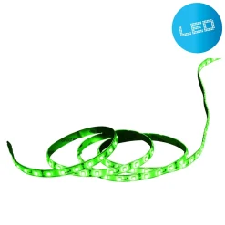 LED 'Stripe' d'environ 5 m de long, avec 2 connecteurs flexibles et bloc d'alimentation enfichable, 300 LED, vertes