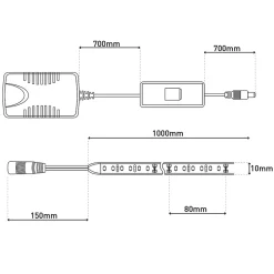 LED 'Stripe' indoor 1 m, 3500 K
