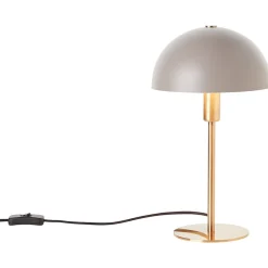 LILLIAN Lampe à poser doré/taupe mat métal -E14 28W - ampoule non incluse