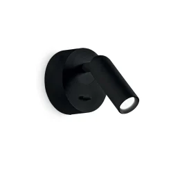 Liseuse décorative LED ronde noire, 3000K 3,5W