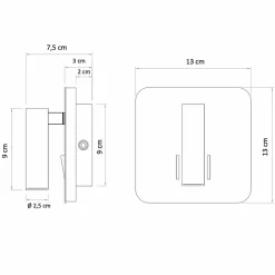 Liseuse double lumière LED multifonctionnelle - Bilbao