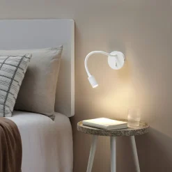 Liseuse murale blanche souple avec interrupteur - Aski