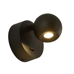 Liseuse noire discrète au design épuré LED intégrée - Loën