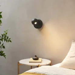 Liseuse noire discrète au design épuré LED intégrée - Loën