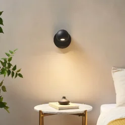 Liseuse noire discrète au design épuré LED intégrée - Loën