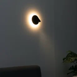 Liseuse tendance double LED et interrupteur - noir - Bilbao