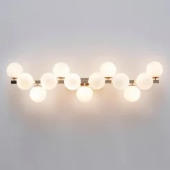 Longue applique dorée 13 verres blancs - Ambrosia