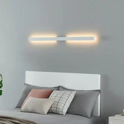 Longue applique murale blanche épurée extérieur - Sambai