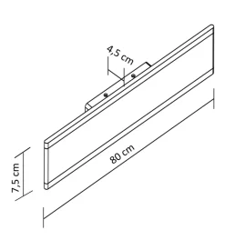 Longue et puissante applique LED 80 cm - Bastia