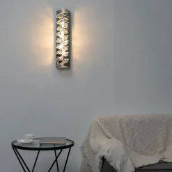 Longue lampe chromée très design 62 cm - Memphis