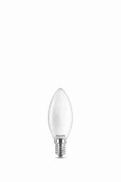 Lot 2 ampoules E14 (SES) flamme 470lm 4.3W = 40W IP20 blanc chaud Philips