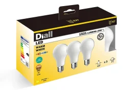 Lot 3 ampoules LED à filament GLS E27 1521lm 11.2W = 100W Ø7cm IPX4 Diall blanc chaud