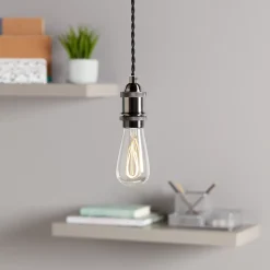 Lot 2 ampoules LED à filament ST64 E27 470lm 4.9W = 40W Ø6.4cm Diall blanc chaud