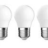Lot 3 ampoules LED à filament mini globe E27 470lm 3.4W = 40W Ø4.5cm IPX4 Diall blanc chaud