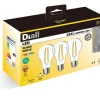 Lot 3 ampoules LED à filament GLS E27 1521lm 10.5W = 100W Ø7cm IPX4 Diall blanc chaud