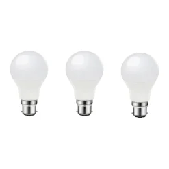 Lot 3 ampoules LED A60 B22 806lm 7.3W = 60W Ø6cm Diall blanc neutre