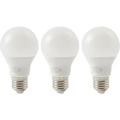 Lot 3 ampoules LED A60 E27 806lm 7.3W = 60W Ø6cm Diall blanc neutre