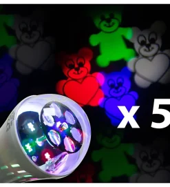 Lot 5 Ampoules LED E27 projection motifs oursons Eclairage enfants
