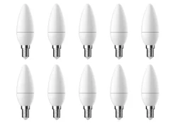 Lot 10 ampoules LED flamme E14 250lm 2.2W = 25W Ø3.5cm Diall blanc neutre