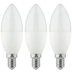 Lot 3 ampoules LED flamme E14 806lm 6.5W = 60W Ø3.7cm Diall blanc chaud