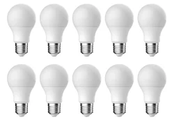 Lot 10 ampoules LED GLS E27 250lm 2.2W = 25W Ø6cm Diall blanc chaud