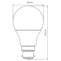 Lot 2 ampoules LED GLS Jacobsen E27 806 lm 7.3W 60W blanc chaud blanc