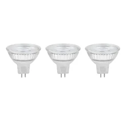 Lot 3 ampoules LED MR16 GU5.3 345lm 3.4W = 35W Ø4.4cm Diall blanc neutre