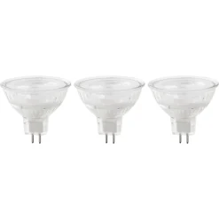 Lot 3 ampoules LED MR16 GU5.3 345lm 3.4W = 35W Ø4.4cm Diall blanc chaud