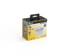 Lot 2 ampoules LED Réflecteur (R80) E27 806lm 7.3W = 60W Ø8cm Diall blanc chaud