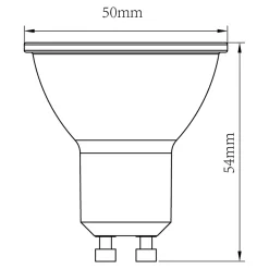 Lot 2 ampoules LED réflecteur Jacobsen GU10 345 lm 3.6W 35W blanc neutre blanc