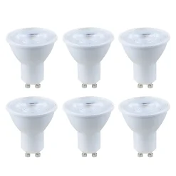 Lot 6 ampoulesLED spot réflecteur GU10 345lm 3.6W = 50W Ø5cm Diall blanc chaud