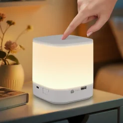 Lot lampes de table led nettlife avec batterie rechargeable de 1800 mah, variateur tactile 3000-6500k usb avec 3 températures