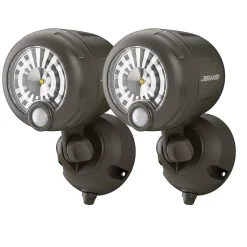 Lot 2 projecteurs à piles à détection noir IP66 200lm blanc neutre Beams