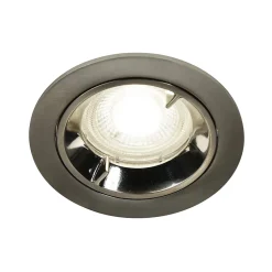 Lot 3 spots à encastrer Caius LED GU10 Ø8,5cm IP44 345lm 50W 5.2W GoodHome blanc neutre chrome