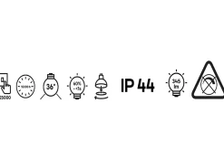 Lot 3 spots à encastrer Caius LED GU10 Ø8,5cm IP44 345lm 50W 5.2W GoodHome blanc neutre chrome