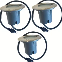 Lot 3 spots encastrable LED intégrée ⌀10cm 500lm 4,5W IP65 230V blanc chaud Lumihome