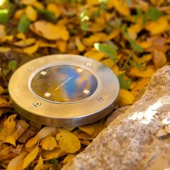 Lot 2 spots réflecteur LED intégrée encastrable solaire IP44 0,16W 20lm Lumisky l.11,5 x H.14 cm