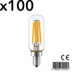 Lot de 100 ampoules filaments LED PLUTON E14 4W
