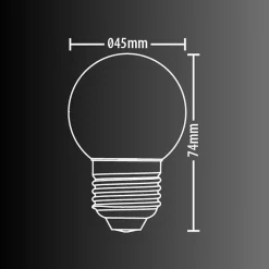 Lot de 2 ampoules Filament LED P45 Opaque, culot E27, 470 Lumens, équivalence 40W, 4000 Kelvins, Blanc neutre