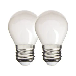 Lot de 2 ampoules Filament LED P45 Opaque, culot E27, 470 Lumens, équivalence 40W, 4000 Kelvins, Blanc neutre