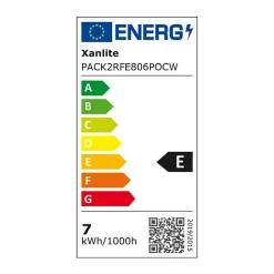 Lot de 2 ampoules Filament LED P45 Opaque, culot E27, 806 Lumens, conso. 9W (eq. 60W), 4000K, Blanc Neutre